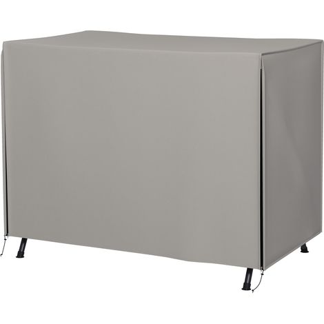 Housse de Protection balancelle de Jardin 3 Places bâche étanche dim. 2,05L x 1,24l x 1,64H m Polyester Gris