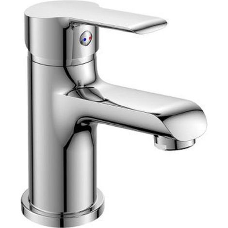 Cleafe - Rubinetto Miscelatore Monocomando Cromato Per Lavabo Lavandino Moderno Roll87105 - (1/2)