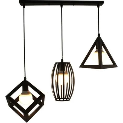 U-Do Suspension Cage Forme Métal Luminaire Moderne pour Chambre Salle à Manger (1/4)
