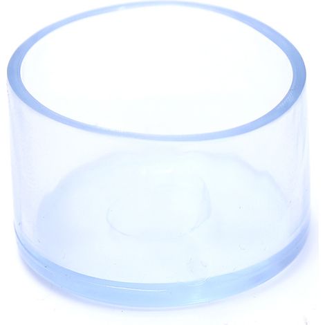 Lot de 12 Embouts de Pieds de Chaise Ronds en PVC Anti-Rayures, 4,0 cm, 40 mm, Transparents