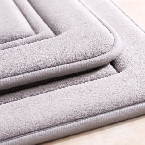 Tapis De Bain - Mousse À Mémoire De Forme - Antidérapant - Pour Salle De Bains Et Cuisine - 40x60 cm (1/4)