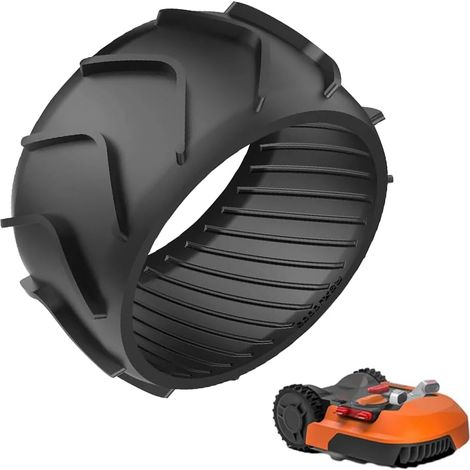 Protection de roue XL pour Worx Landroid - Profil de roue avant - Compatible avec les modèles de roues M500, M500 plus, M700, M700 plus, S300, M1000 - Revêtement pour améliorer la traction (1/5)