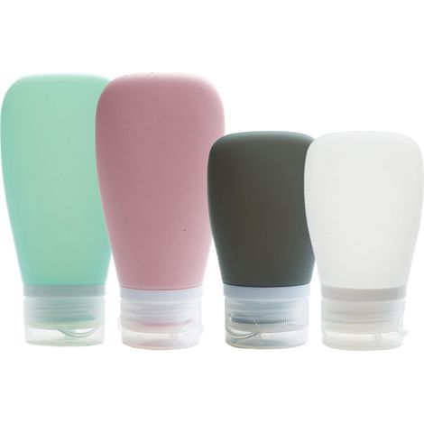 Travel Bottle 3 Pieces Set Soft Silicone Safe Shampoo Lotion Cream Toiletries Lightweight Portable Trip Bottles (1/5)