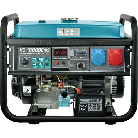 Könner & Söhnen – Groupe électrogène essence 8 kW – Moteur 440 cc – Démarrage électrique et manuel – Autonomie jusqu'à 15 heures – Certifié EURO V (1/7)