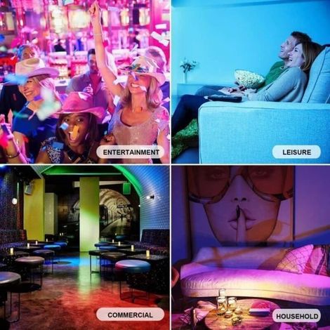 2PCS Ampoule LED Couleur E27 10W Changement de Couleur Dimmable LED Bulbs 12 choix de couleurs,21 key Télécommande (1/3)