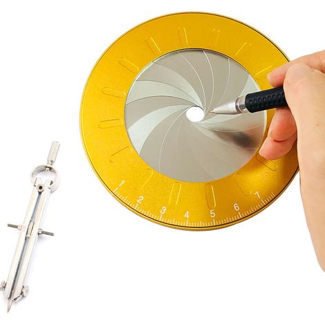 Circle Drawing Tool, Adjustable Circle Drawing Ruler, Stainless Steel Circle Drawing Maker, Rotatable Circle Stencil Maker for Measuring Drawing Circles from 25 to 78 mm