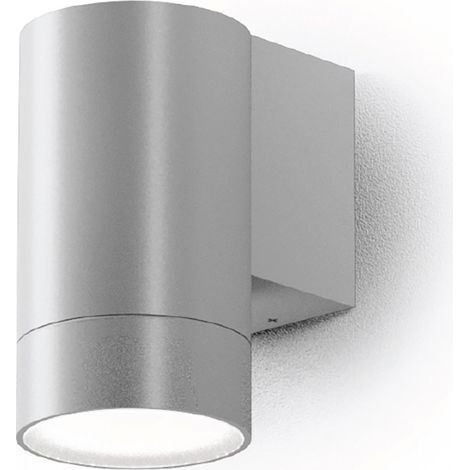 Applique led gea led lily m ges1062 gu10 ip54 grigio lampada parete alluminio monoemissione moderno