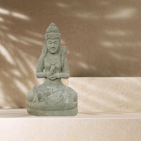 Statue zen déesse dewi jardin position chakra 80cm