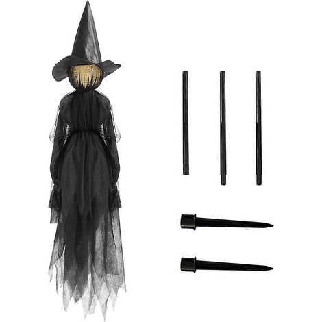 Voici une suggestion de titre en français, respectant la limite de 190 caractères :
Décoration Halloween extérieure grande sorcière lumineuse hurlante mains jointes, figurine effrayante pour jardin o (1/4)