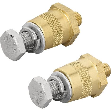 Set di terminali per batteria ottone m8 con bullone e rondella