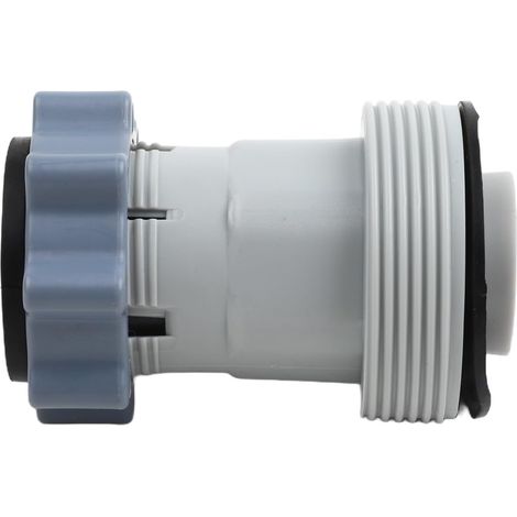 Adaptateur de tuyau de piscine de 3,8 à 3,2 cm - Kit de conversion pour mise à niveau de pompe filtrante - Fuite pour connexion filetée étanche pour accessoires de piscine - Gris - 7 x 6 x 6 cm (1/5)