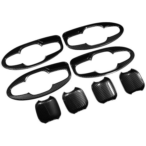 8 coques de protection poignée de porte Subaru Forester SK 2019, garniture en plastique anti-rayures, inserts de protection noirs (1/5)