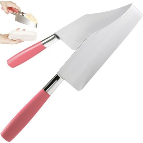 Coupe-gâteau en Acier Inoxydable, Serveur De Gâteau, Pinces À Coupe-gâteau, Dispositif De Cuisson De Gâteau, Outils De Levage De, Desserts, Pâtisserie, Pain, Pizza, Diviseu(rose) (1/5)