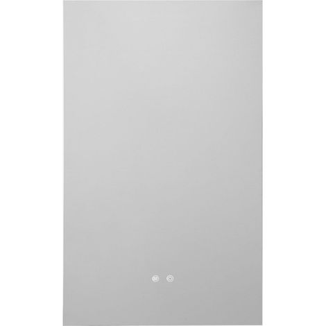 Espejo de pared rectangular 55x90 cm para baño con luz LED y antivaho Riben SKLUM (1/5)