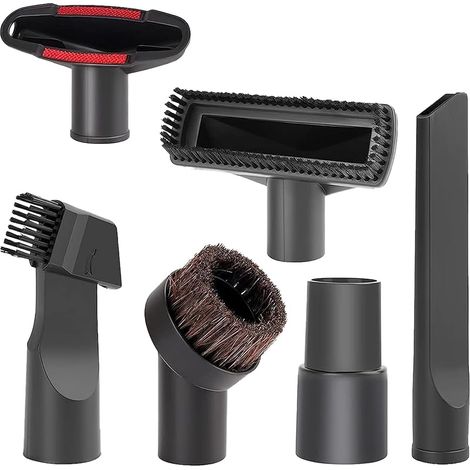6 Pièces Accessoires pour Aspirateur, Embout Aspirateur Universel, Brosse Aspirateur Universel, avec Adaptateur 32 mm à 35 mm (1/4)