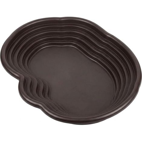 Bassin Tortue - 1 Unité - ABS - Avec Rampe Et Drainage - Pour Reptiles Terrestres - 39x27x5 Cm