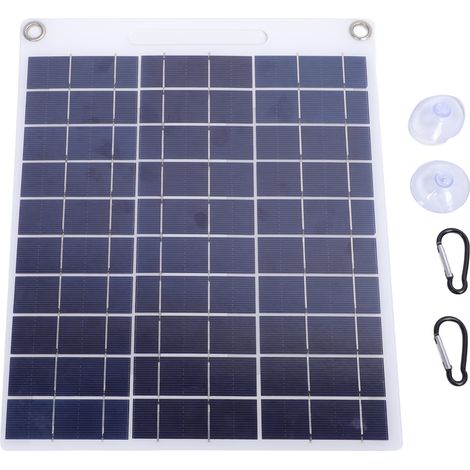 Ortviai Panneau Solaire Portable 10 W avec 2 Ports USB, Silicium Monocristallin pour Smartphone, Tablette et Appareil Photo (1/5)