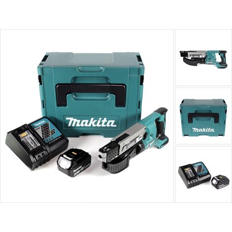 Makita DFR 550 RM1J Akku Magazinschrauber 18V 25-55mm + 1x Akku 4,0Ah + Ladegerät + Makpac