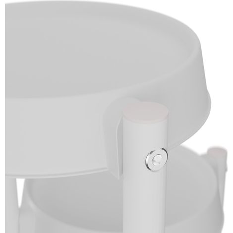 Supporto per piante in metallo e plastica con ripiani rotondi (1/5)