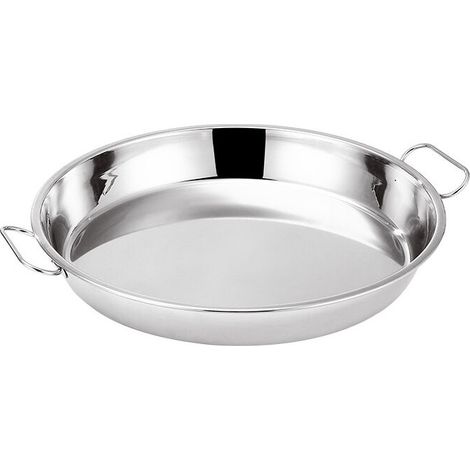 34CM Stainless Steel Frying Pan Non-Stick Pizza Cake Pan Round Cake Pan with Ears