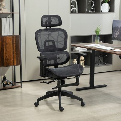 Bürostuhl ergonomisch mit Fußstütze höhenverstellbar OKMYHOME (1/3)