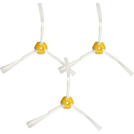 Pack de 3 Brosse latérale pour irobot Roomba - Série 600 700 -Jaune (1/5)