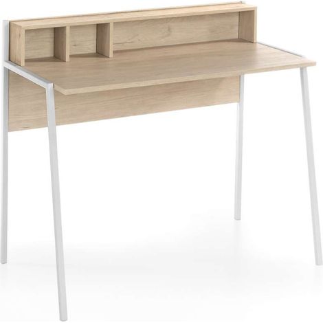 Mesa estudio Mod-Tokio acabado roble/blanco, 50 x 105 x 90 cm (fondo x ancho x alto) (1/2)