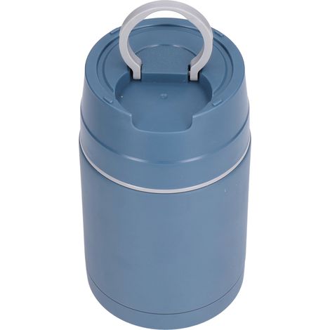 Bocal Isotherme en Acier Inoxydable 304, 1000ml, avec Cuillère Pliable, Bleu (1/5)