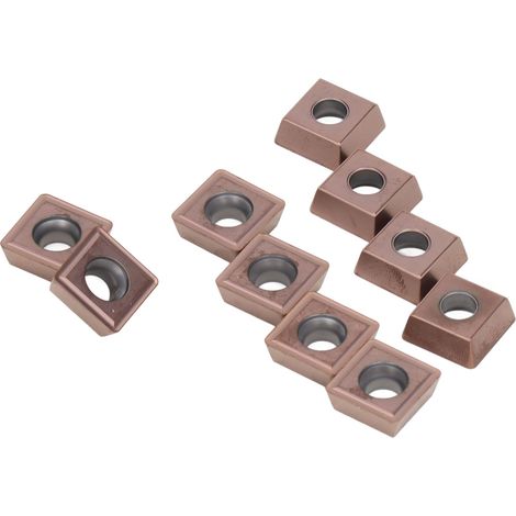 Lot de 10 plaquettes carbure revêtement bronze SPMG090408-DG pour tour CNC bois DIY (1/5)