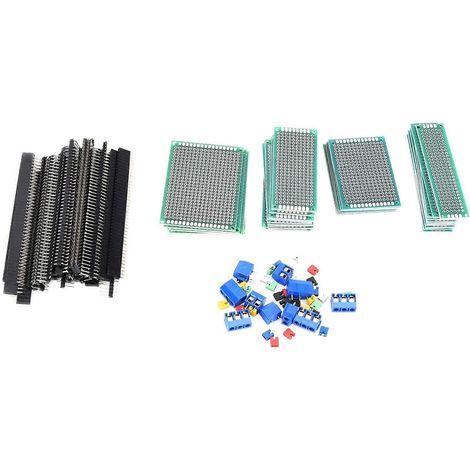 Ensemble de 100 cartes de circuits imprimés double face (PCB) – Prototypes de circuits électroniques imprimés universels