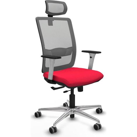Piqueras y Crespo Silla de oficina roja cómoda