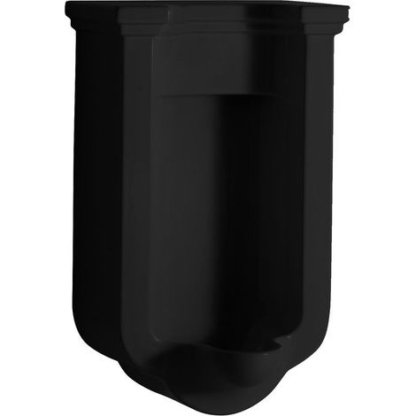 Urinoir WALDORF à entrée arrière 44x72cm avec siphon et fixations, noir mat
