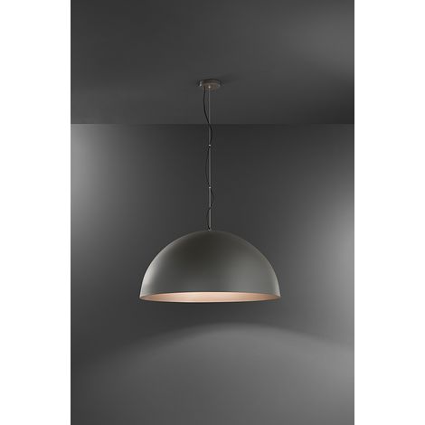 Suspension En Métal 10S48563, Finition Gris Et Marron Métallisé, 3X E27 Max 60W, Design Moderne Réglable En Hauteur - Perenz Illumina Luce