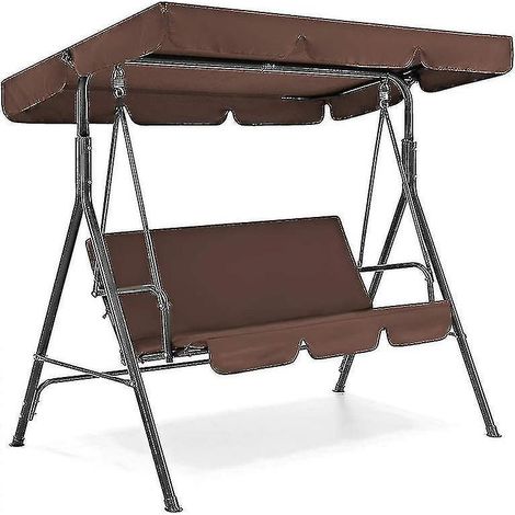 Set aus Kissenbezügen und Sonnendächern für 3-Sitzer-Schaukel, wasserdicht, für Hängesessel oder Gartenhängematte. (1/4)