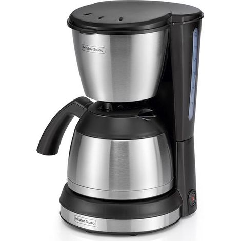 12 Tazze-800 W-versaustina Isotermica-portafiltri Rimovibile-nero e Inox - Kitchenchef