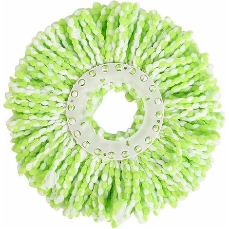 Rechange Tête de Vadrouille Round en Microfibre Mop Remplacement Tête Universelle Rotation à 360 ° Eau Super Absorbante Ménagers pour Planchers de Bois Franc, Sunflower