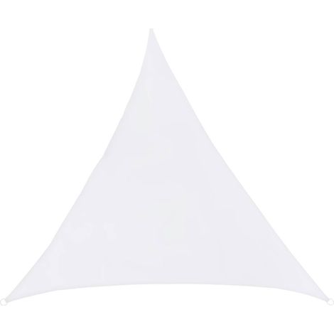 Toile Solaire Voile d'ombrage Triangulaire 2 x 2 x 2 m en Tissu déperlant - Coloris Blanc (1/5)