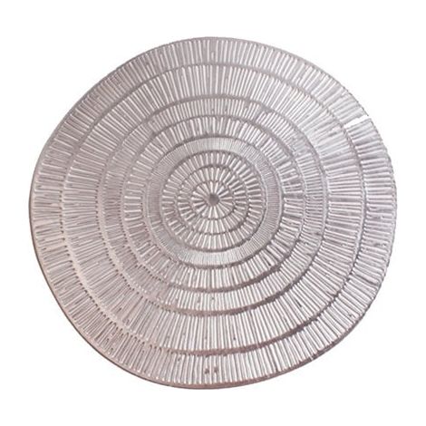 Dessous d'Assiette de Présentation en Plastique Argenté pour Table 38 x 38 x 1 cm - PANGIVO (1/3)