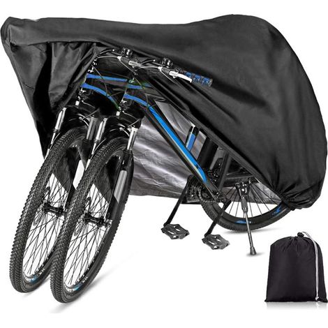 Housse de Vélo pour 2 Vélo, 420D Oxford Imperméable Housse de Protection 200x70x110CM,Noir (1/5)