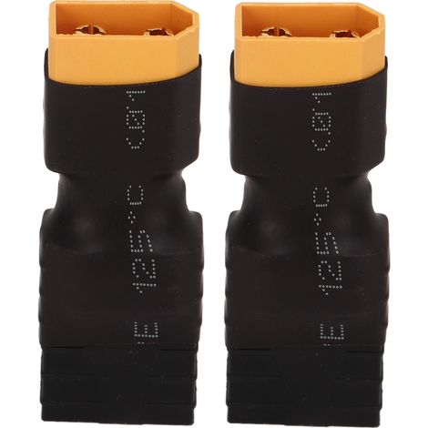 Adaptateur femelle RC vers mâle XT60 (2 pièces) - Pièces universelles haute résistance et fiables pour voitures, avions et bateaux radiocommandés (1/5)