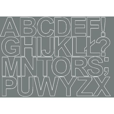 Lettere adesive autoadesive da 8 cm, grigio opaco