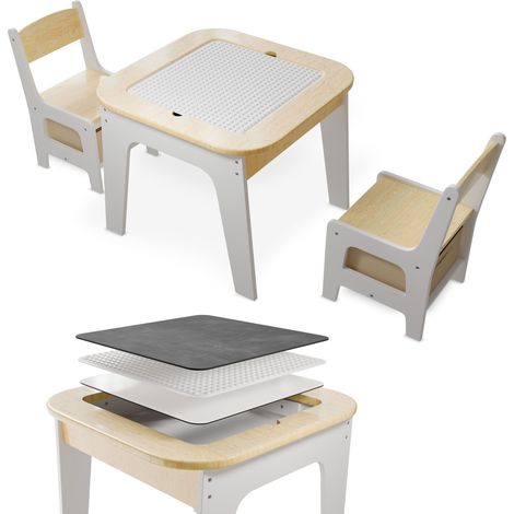 Gruppo di seduta per bambini in legno Milou