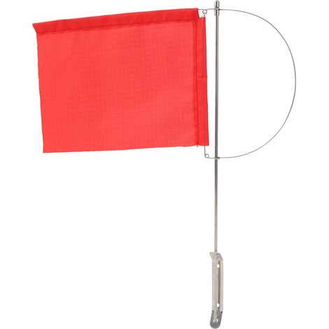 Fanion indicateur de vent inox rouge pour mât de bateau voilier yacht - Drapeau météo marine 200x160mm (7,87x6,30 pouces)