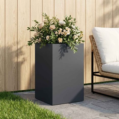 vidaXL Macetero de Jardín Gris antracita 30 x 30 x 50 cm (1/5)