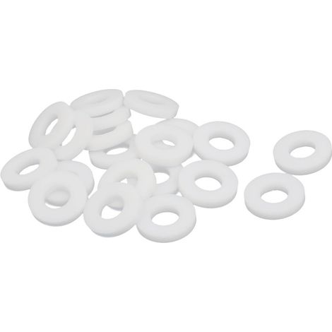 20pcs Rondelles PTFE Plat Joint Étanchéité Blanc 18mm OD (1/2)