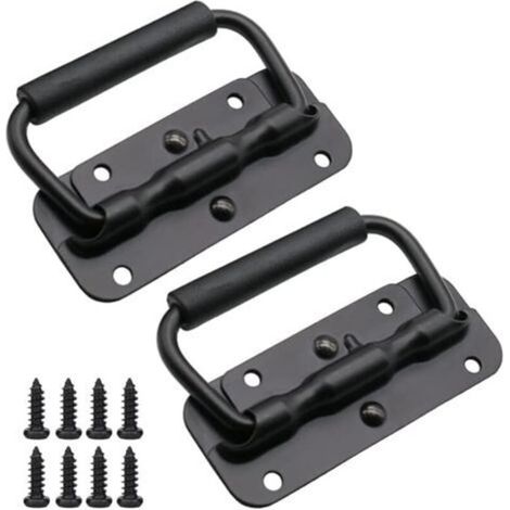 2pcs Stainless Steel Pull Handles Box Handle Lifting Tool Box Spring Folding Handle,pull Handles 120mm