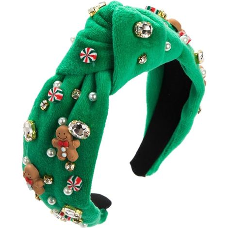 Serre-tête de Noël avec perles et nœud - Style baroque - Accessoire pour cheveux - Pour adulte (1/5)