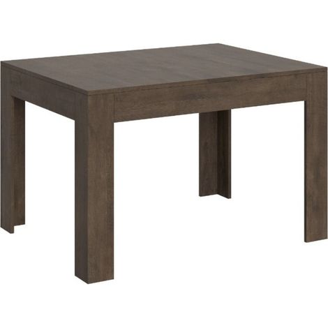 Table rectangulaire extensible 4 à 6 personnes 120 à 180 cm bois foncé Tipi (1/5)