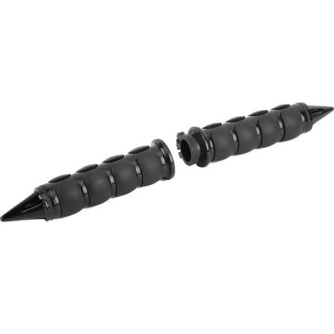 Poignées de guidon moto 25mm 1in aluminium noir caoutchouc 2 pièces compatible Yamaha (1/3)