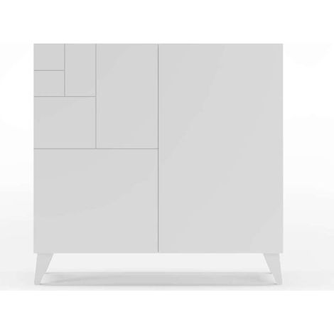 Zapatero modelo 512 acabado blanco, 90x90x27 (alto x ancho x fondo) (1/3)